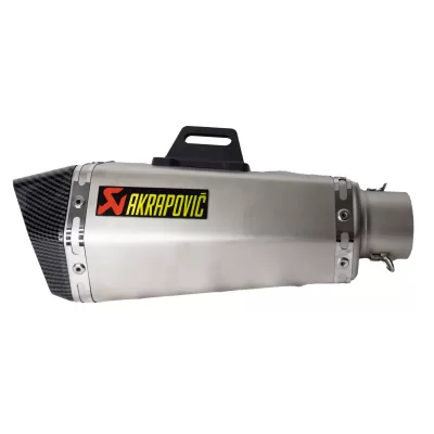 Escape Akrapovic - Punta Simil Fibra de Carbono - Gris 30cm