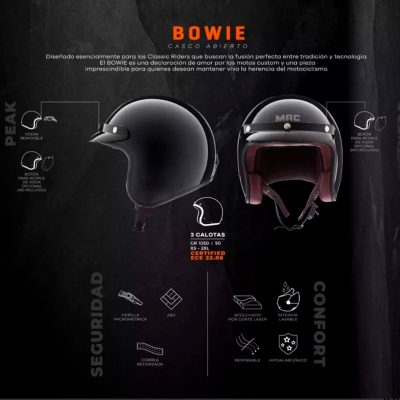 Casco Abierto MAC Bowie - Negro - Imagen 4