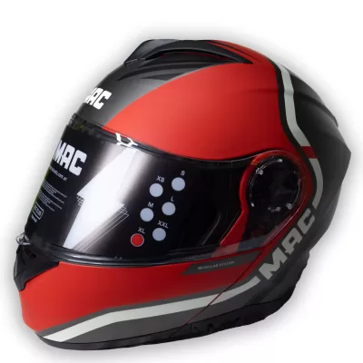 CASCO MAC REBATIBLE ALBARN Rojo/Negro - Imagen 5
