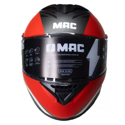 CASCO MAC REBATIBLE ALBARN Rojo/Negro - Imagen 2