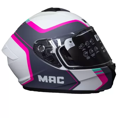 Casco MAC Starter QURBIK - Blanco/Rosa