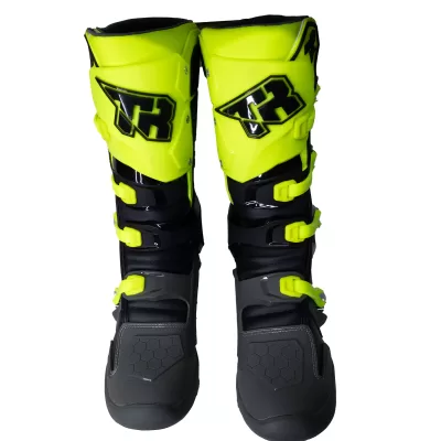 Botas Motocross Enduro Tiger Racing MX2 Pro - Gris/Amarillo - Imagen 6
