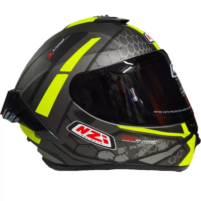 Casco NZI Trendy 3 Stream Overtaking - Negro/Amarillo