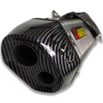 Escape Akrapovic - Doble Salida - 47 CM - Plata P.C - Imagen 2