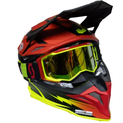 Casco Just1 Poseidon J39 - Amarillo/Rojo - Imagen 5