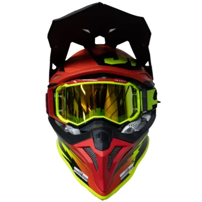 Casco Just1 Poseidon J39 - Amarillo/Rojo - Imagen 4