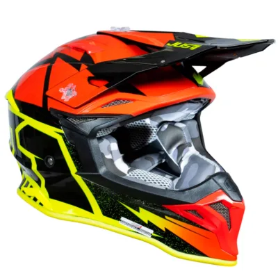 Casco Just1 Poseidon J39 - Amarillo/Rojo