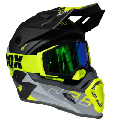 Casco Just1 Korner J38 - Amarillo Fluor/Gris - Imagen 3