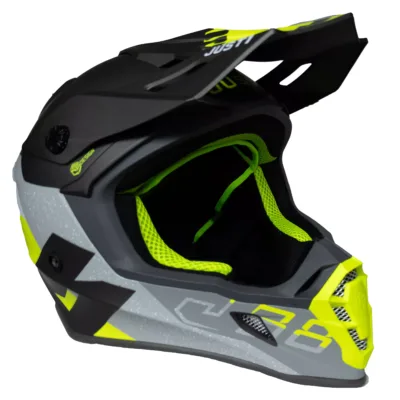 Casco Just1 Korner J38 - Amarillo Fluor/Gris - Imagen 4