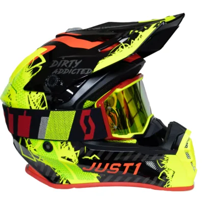 Casco Just1 Mask J38 - Amarillo/Rojo/Negro - Imagen 5