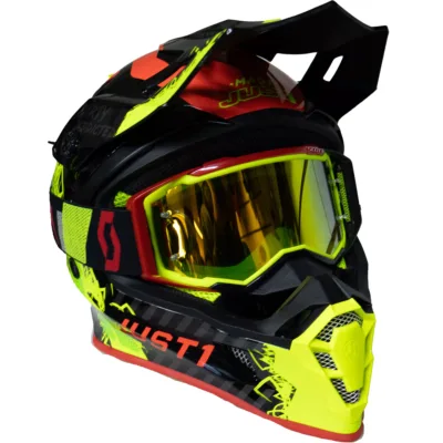 Casco Just1 Mask J38 - Amarillo/Rojo/Negro - Imagen 4