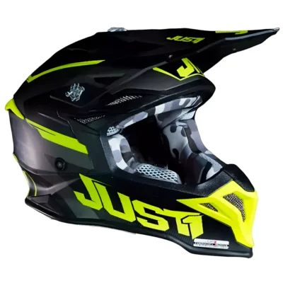 Casco Just1 Stars J39 - Negro/Amarillo/Gris