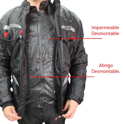 CAMPERA JYV RACE - ATLAS - 4 Estaciones - Negro - Imagen 3