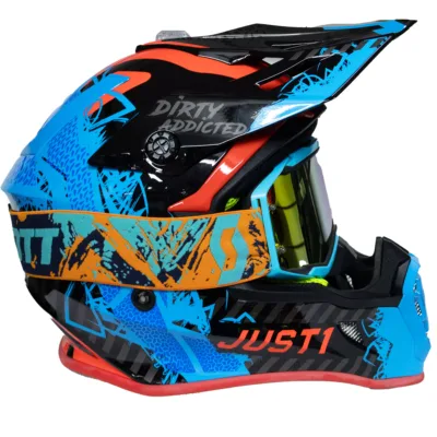 Casco Just1 Mask J38 - Azul/Rojo/Negro - Imagen 2