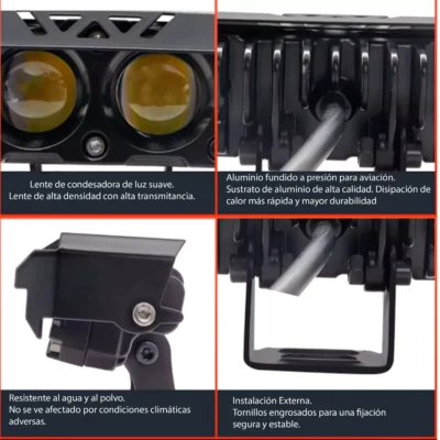 Kit X 2 Faros Led Auxiliar - 4 Lupa - Imagen 2