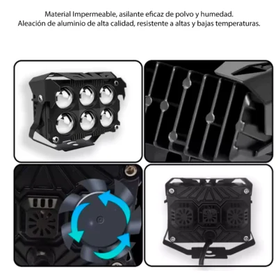 Kit X 2 Faros Led Auxiliar - 6 Lupa - Imagen 5