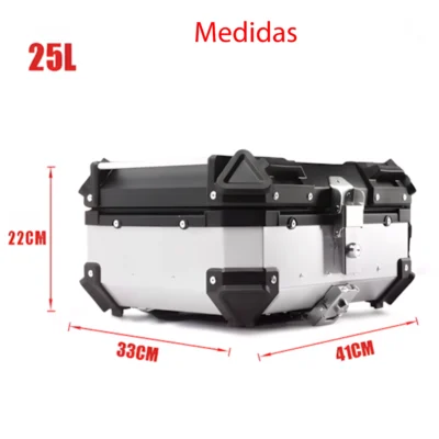 Baul Desmontable Aluminio 28L - Blanco - Imagen 7