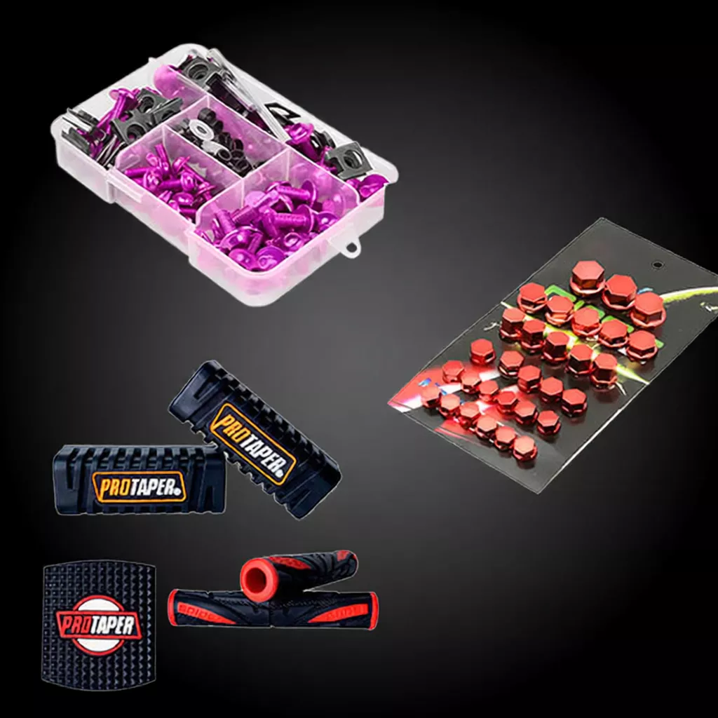 tapitas para moto, tornillos color, tornillos anodizados