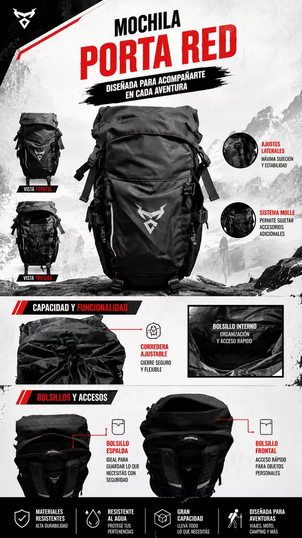 Mochila Multiuso De Viaje 0108 - Imagen 3