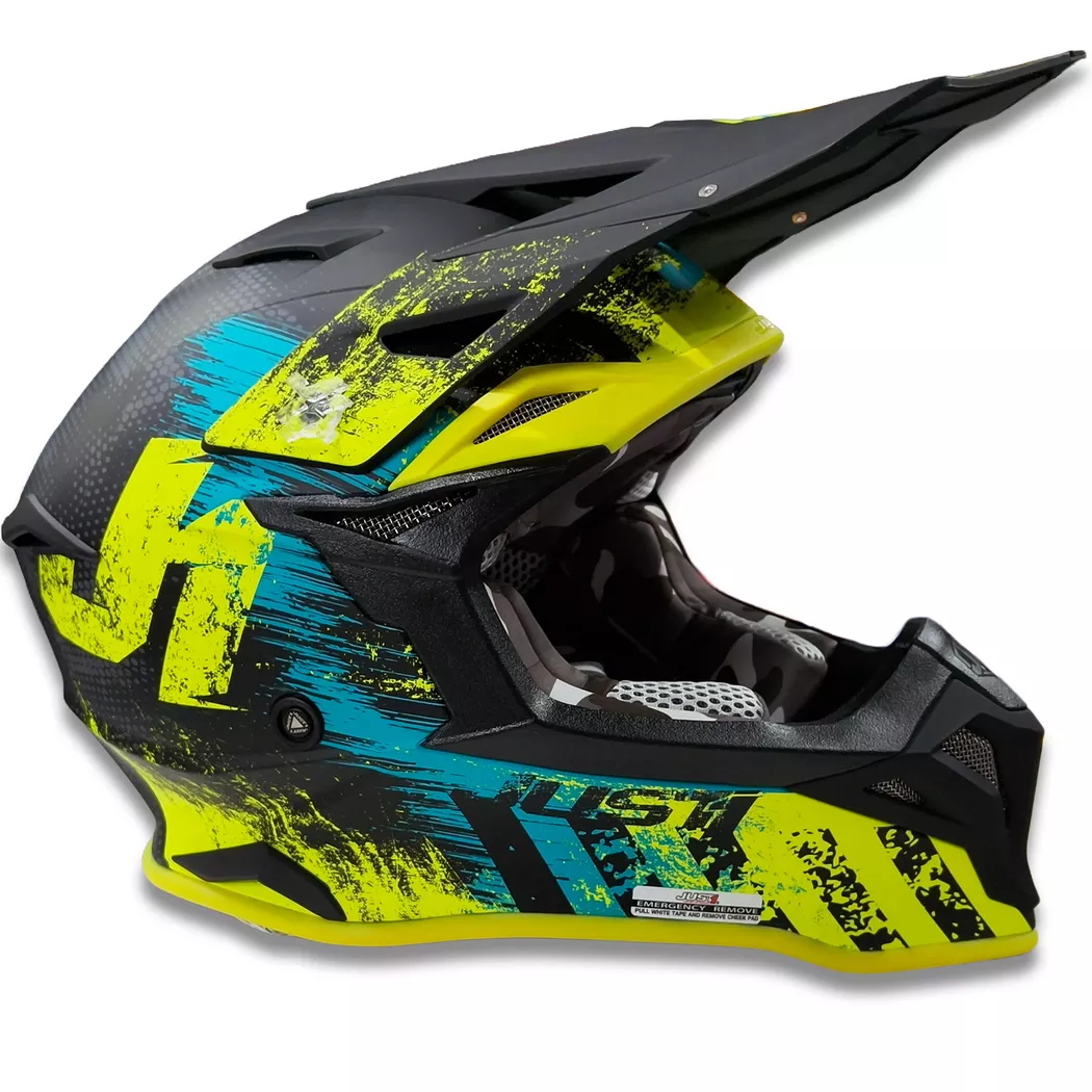 Casco Just1 Storm J39 + Antiparra - Fluor/Amarillo/Negro - Imagen 4