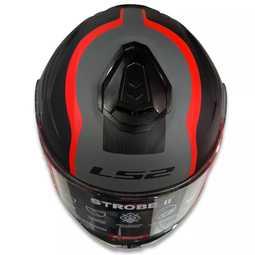 Casco Ls2 908 STROBE II Monza - Gris/Rojo - Imagen 6