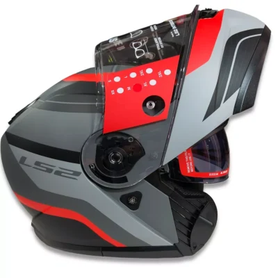 Casco Ls2 908 STROBE II Monza - Gris/Rojo