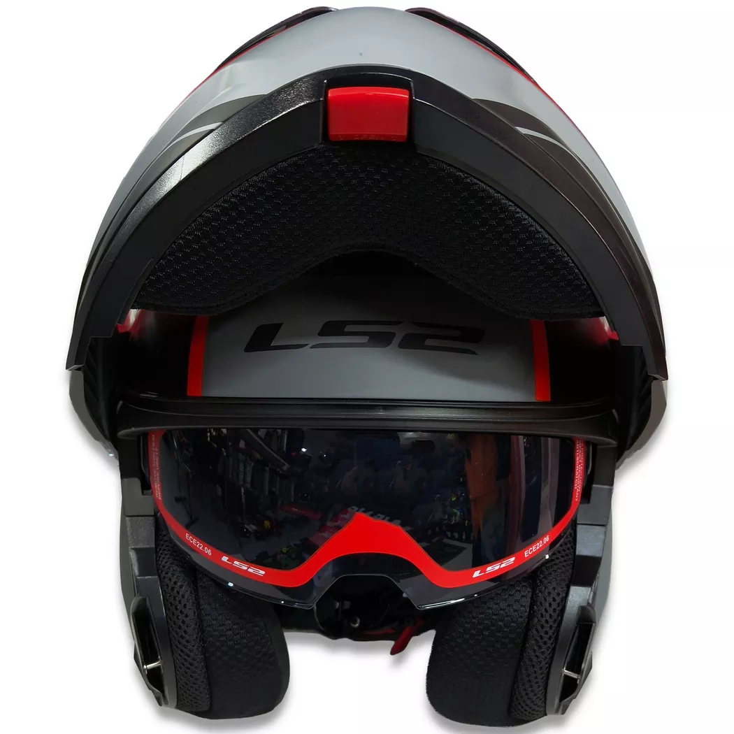 Casco Ls2 908 STROBE II Monza - Gris/Rojo - Imagen 4