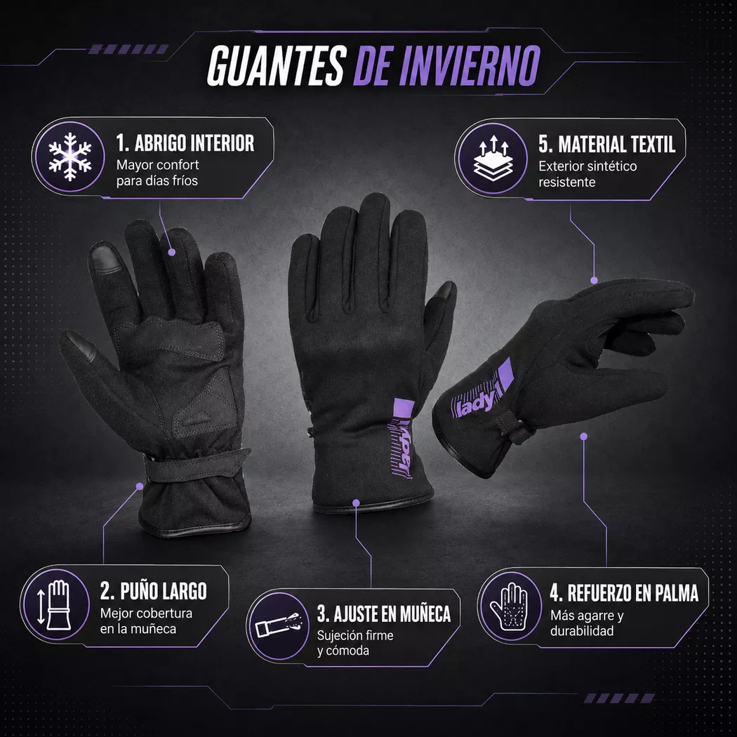 Guantes de Invierno Mujer Nova - Purpura - Imagen 2