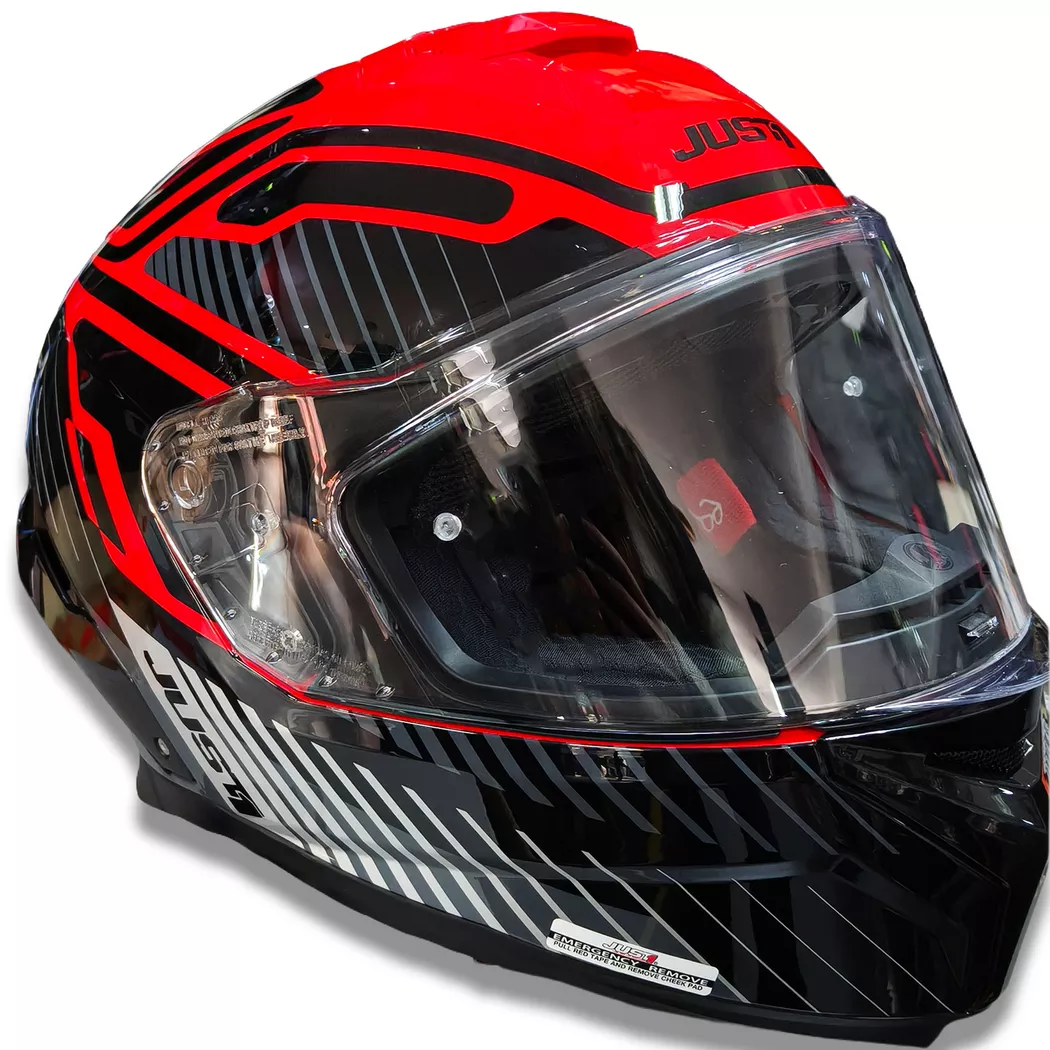 Casco Just 1 - STR - Tactical - Rojo/Blanco - Imagen 7