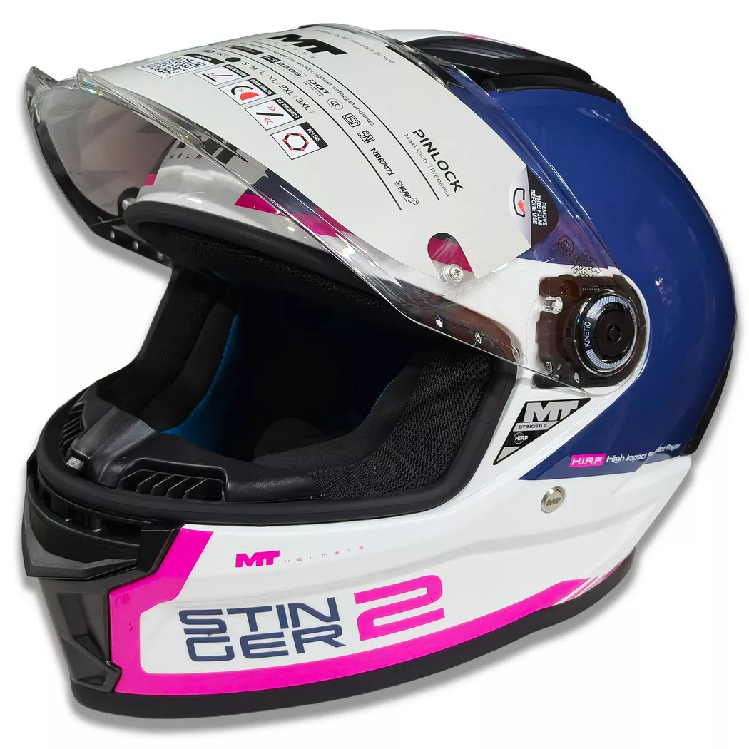 Casco MT STINGER 2 Core - Rosa/Blanco - Imagen 4