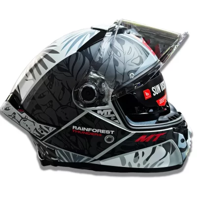 Casco MT THUNDER 4 Rainforest - Blanco/Gris