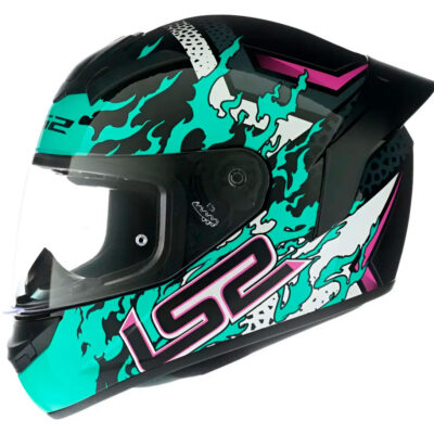 Casco Ls2 352 Rookie Antars - Verde/Rosa