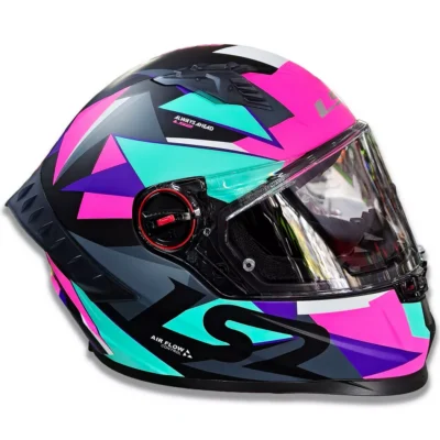 Casco Ls2 816 Cosmos - Negro/Rosa/Verde