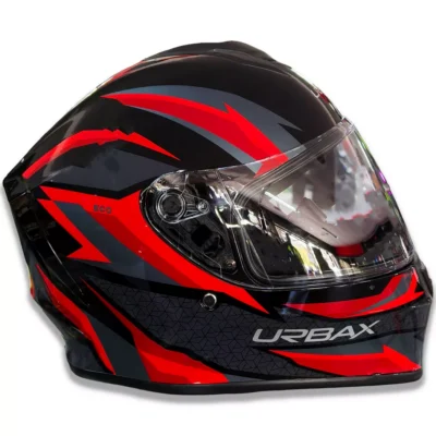 CASCO URBAX Mito Eco FF018 Negro/Rojo