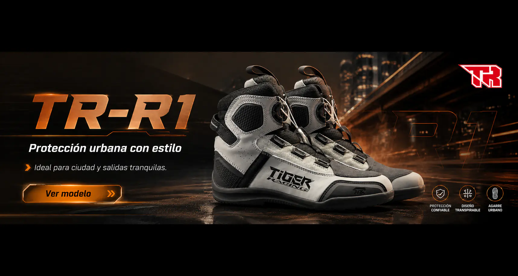 Tiger Racing TR-R1 · Protección urbana con estilo