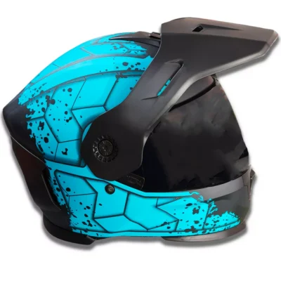 Casco Rockwell 927 Arrow + Visor de color - Turquesa