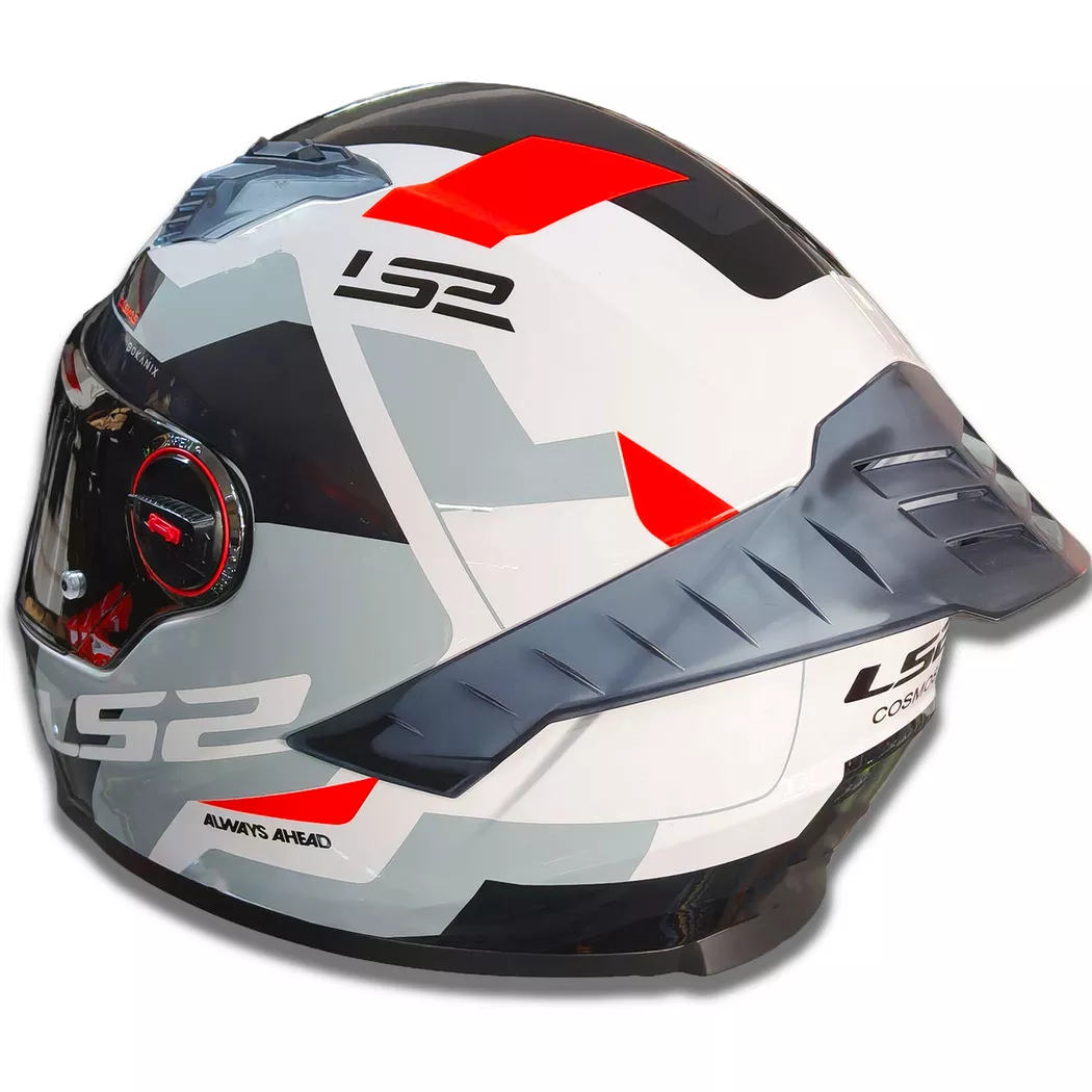 Casco Ls2 816 Cosmos - Bokanix - Blanco/Rojo - Imagen 3