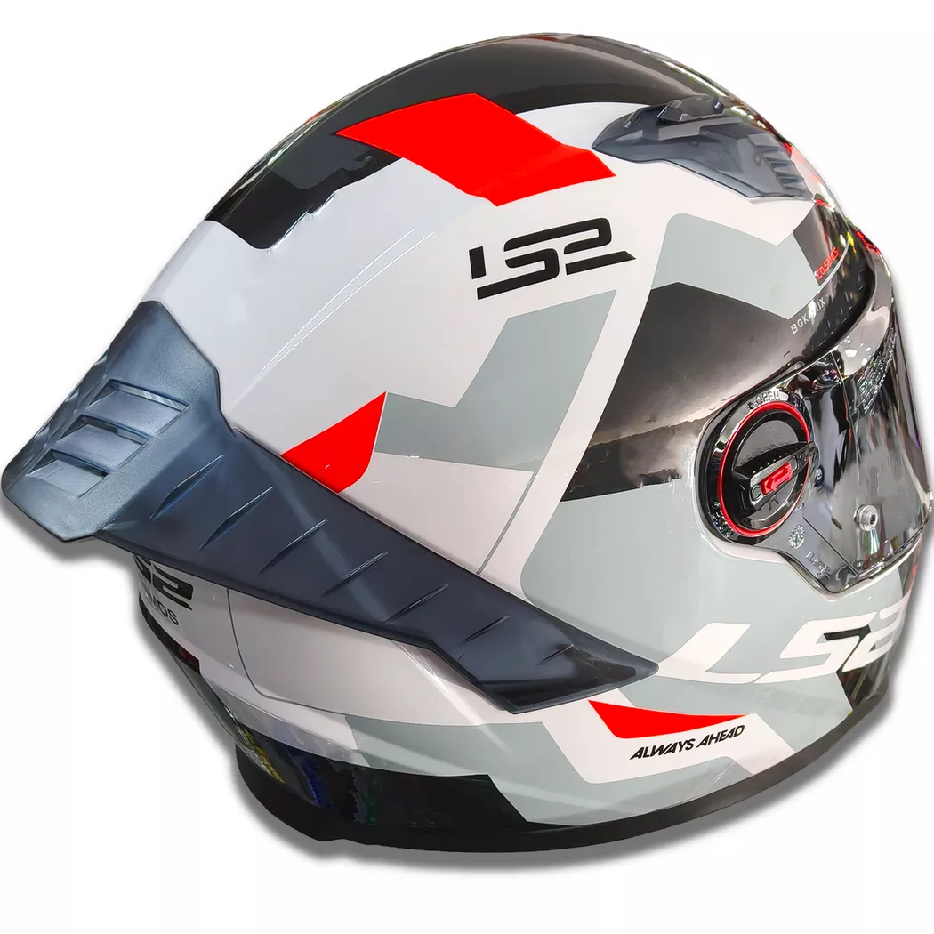 Casco Ls2 816 Cosmos - Bokanix - Blanco/Rojo - Imagen 4