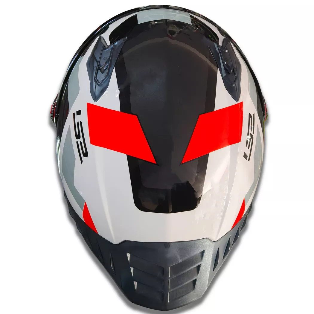 Casco Ls2 816 Cosmos - Bokanix - Blanco/Rojo - Imagen 8