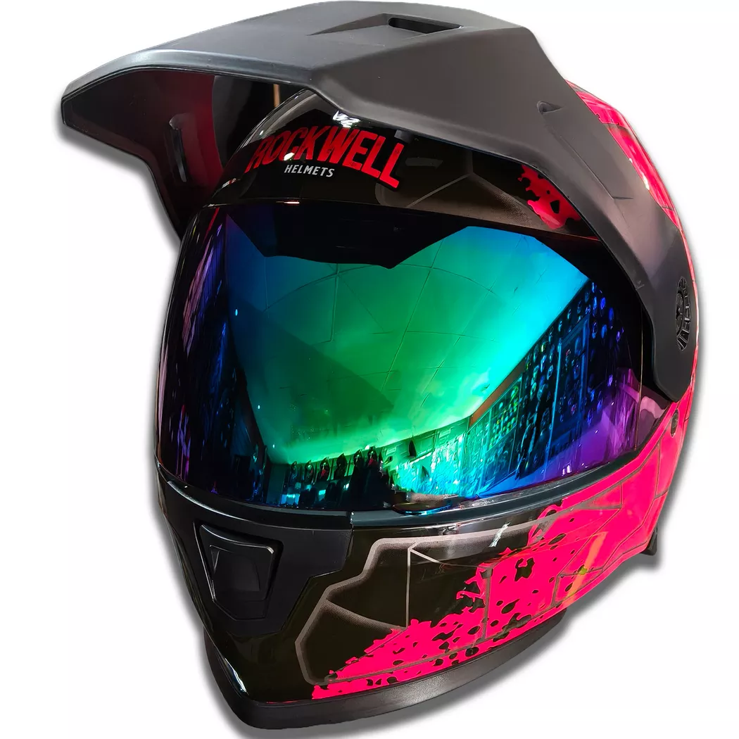 Casco Rockwell 927 Arrow + Visor de color - Rosa - Imagen 5