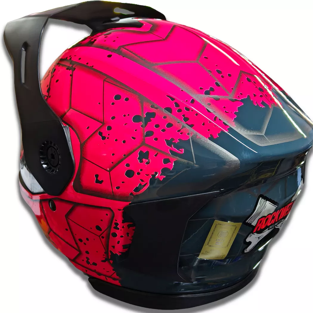 Casco Rockwell 927 Arrow + Visor de color - Rosa - Imagen 3