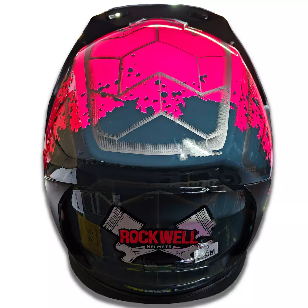 Casco Rockwell 927 Arrow + Visor de color - Rosa - Imagen 2