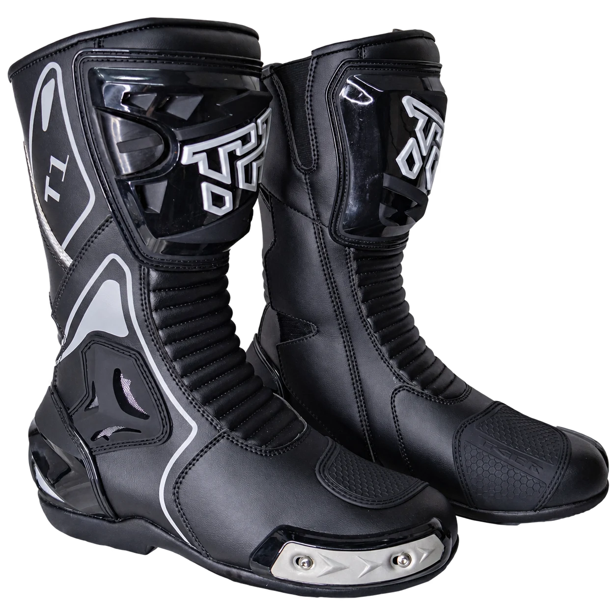 Par de botas Tiger Racing T1 negras