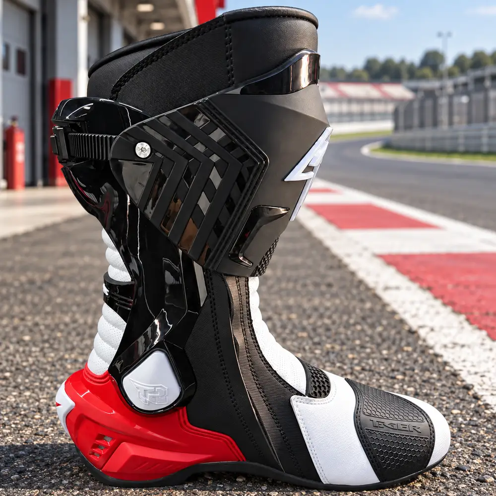 X-One Pro Negro/Rojo junto a la pista