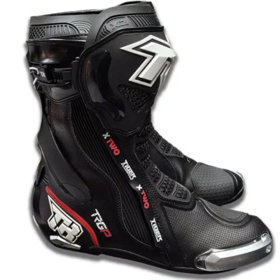 Botas de Pista Tiger Racing X-Two - Negro/Rojo